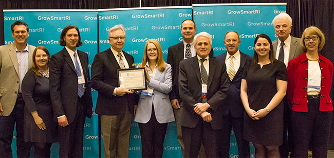 The Forbes Street II Project team receives the 2018 Grow Smart R.I. award